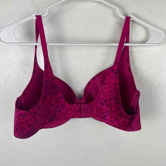 Victoria's Secret Hot Pink Leopard Print Lined Demi Bra Size 36C - Picture 5 of 10